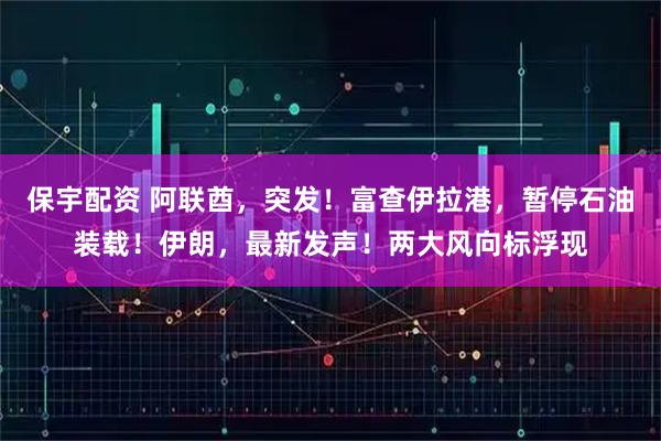 保宇配资 阿联酋，突发！富查伊拉港，暂停石油装载！伊朗，最新发声！两大风向标浮现