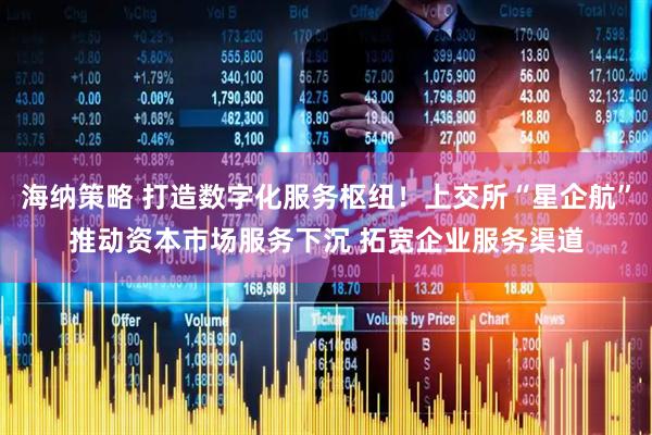 海纳策略 打造数字化服务枢纽！上交所“星企航”推动资本市场服务下沉 拓宽企业服务渠道
