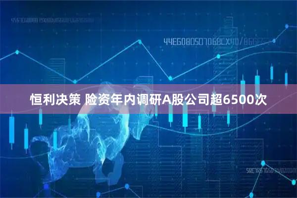 恒利决策 险资年内调研A股公司超6500次